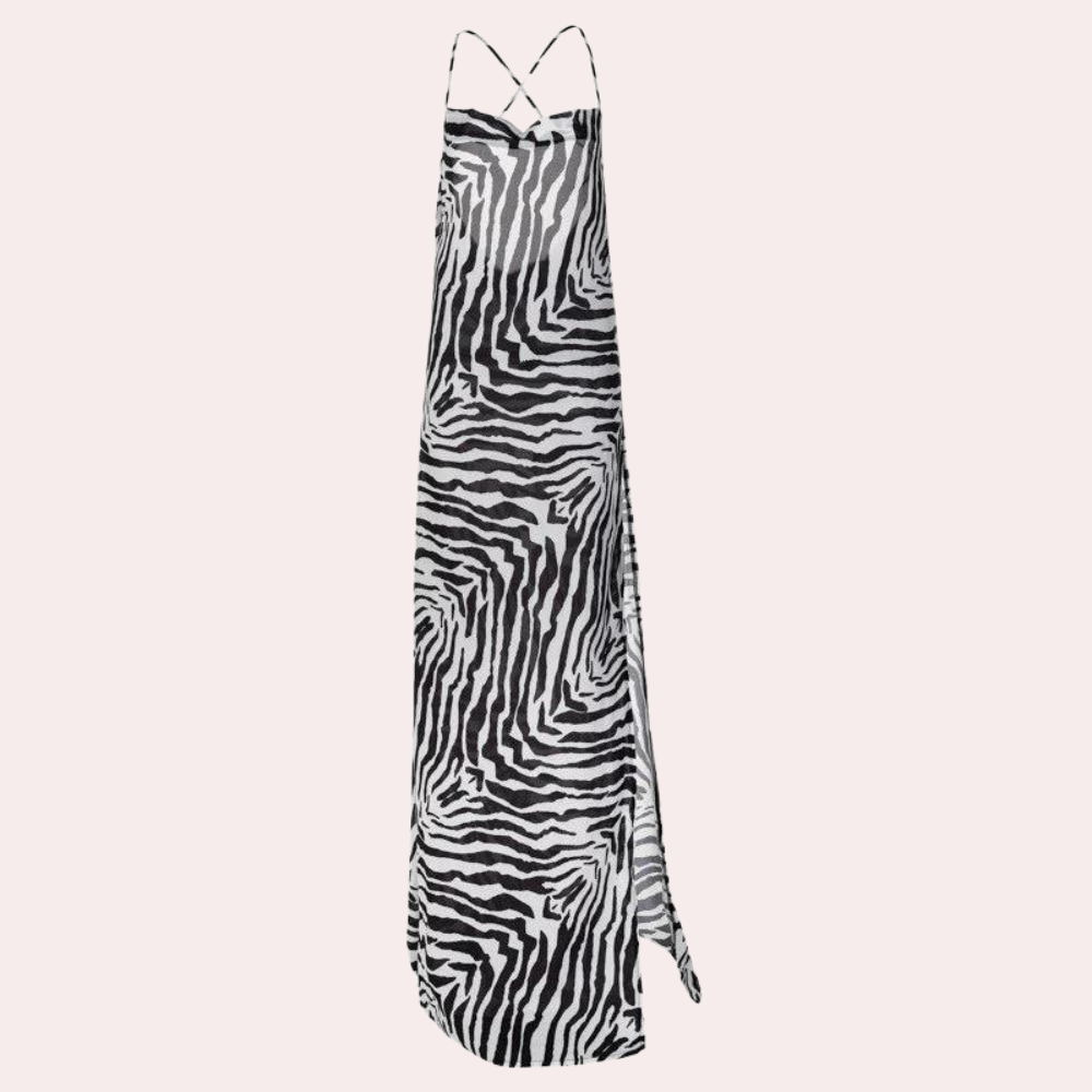 Women's Black Polyester Maxi Dress