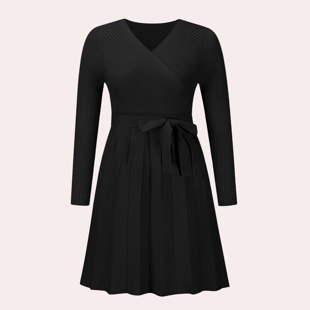 Women's Polyester Pleat Midi Dress
