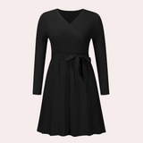 Women's Polyester Pleat Midi Dress