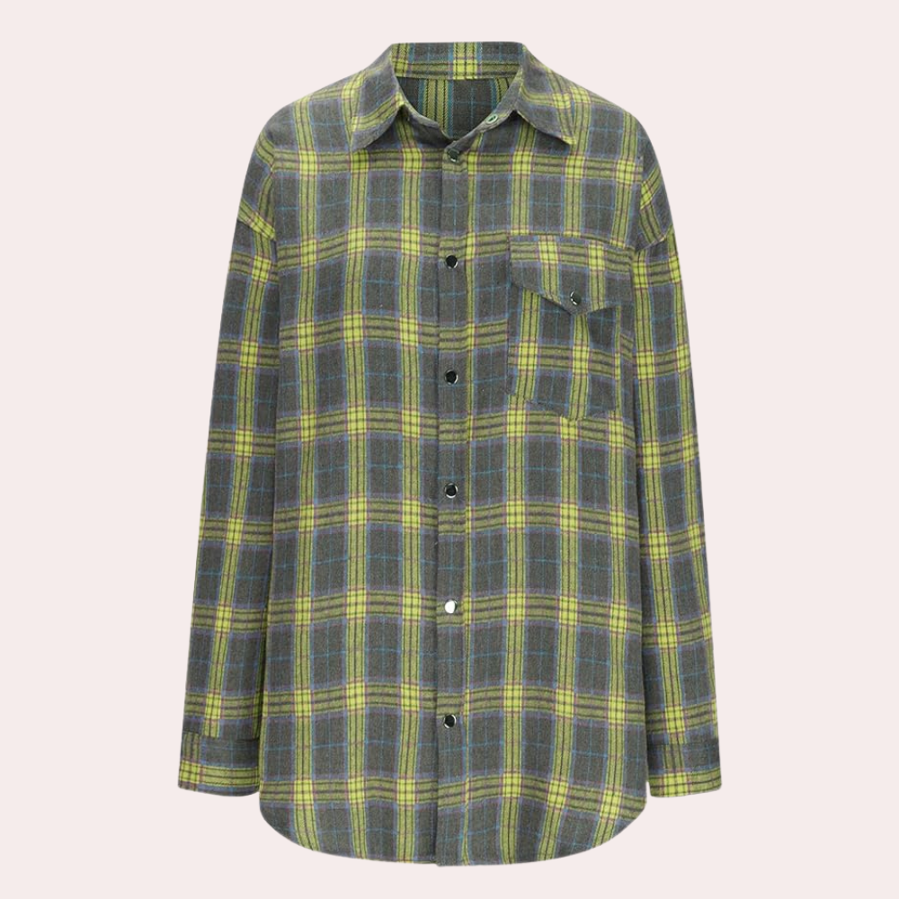 Women's Checkered Polyester Shirt