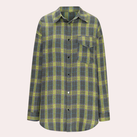 Women's Checkered Polyester Shirt