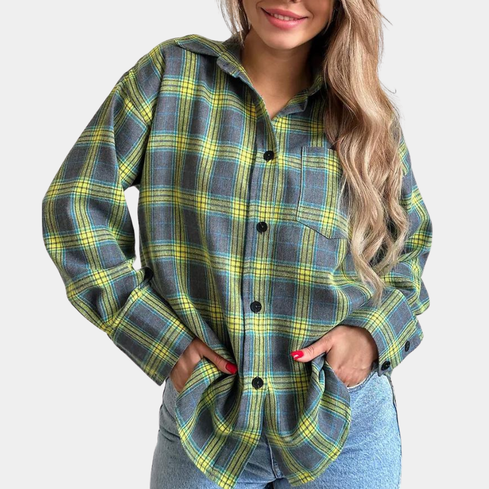Women's Checkered Polyester Shirt