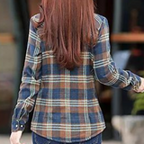 Women's Flannel Cotton Shirt Checkered