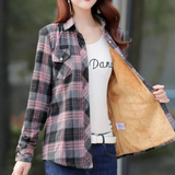 Women's Flannel Cotton Shirt Checkered