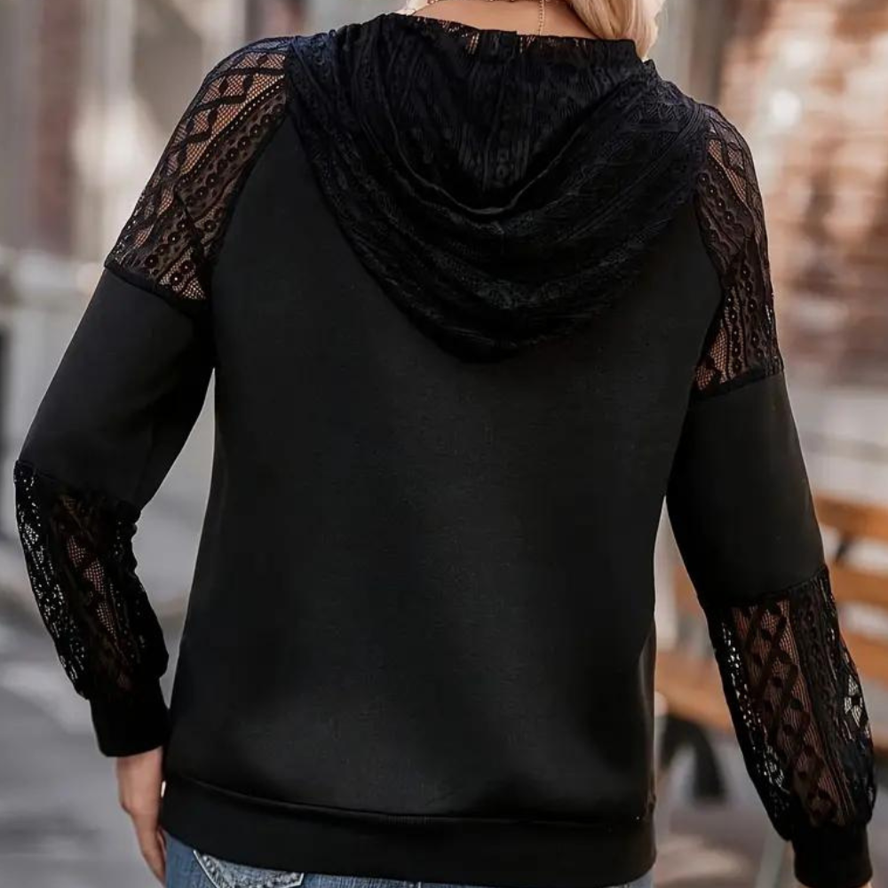 Women's Summer Black Polyester Shirt