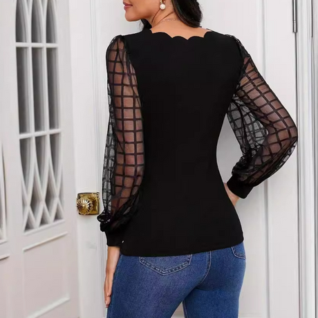 Women's High-Quality Fabric V-Neck Top