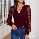 Women's High-Quality Fabric V-Neck Top