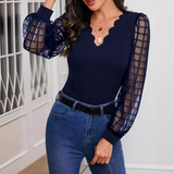 Women's High-Quality Fabric V-Neck Top