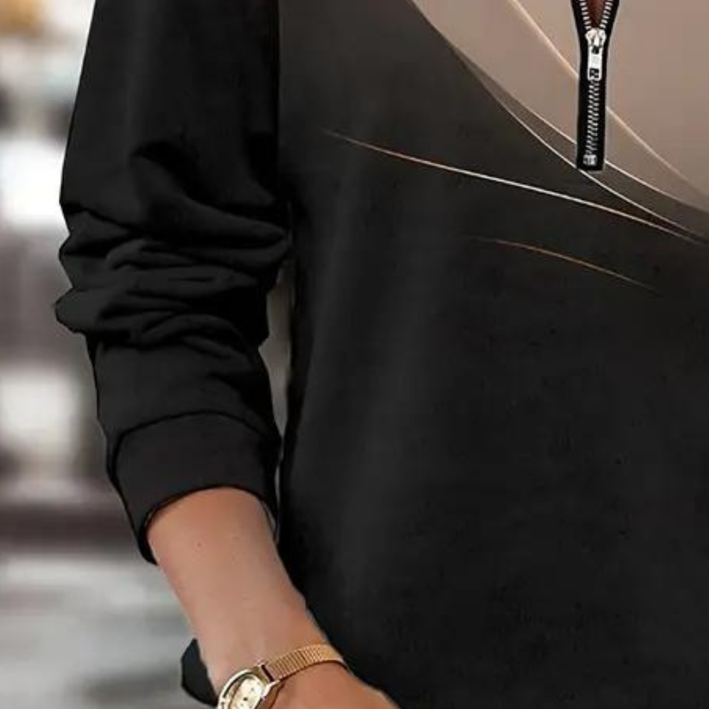 Women's Zipper Polyester Shirt