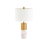 StoneRadiance - Elegant Table Lamp with Marble Base and Modern Lines