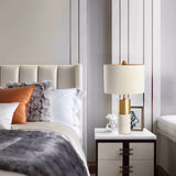 StoneRadiance - Elegant Table Lamp with Marble Base and Modern Lines