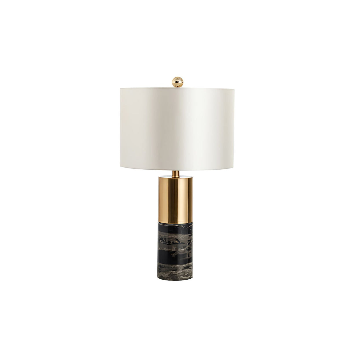StoneRadiance - Elegant Table Lamp with Marble Base and Modern Lines