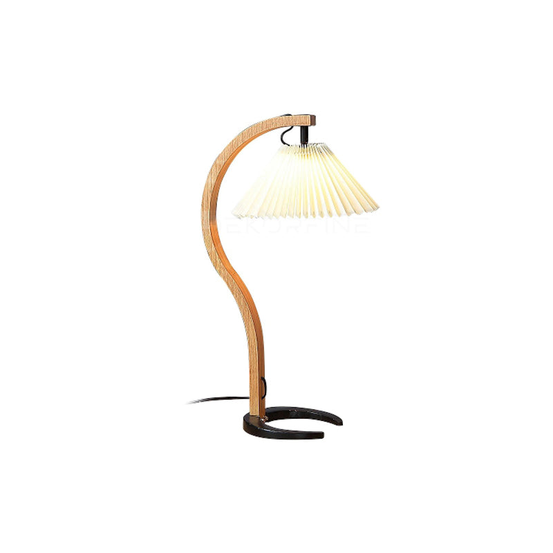 WoodFlow - Table Lamp with Natural Curves and Wooden Design