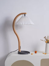 WoodFlow - Table Lamp with Natural Curves and Wooden Design