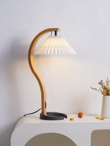 WoodFlow - Table Lamp with Natural Curves and Wooden Design