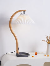 WoodFlow - Table Lamp with Natural Curves and Wooden Design