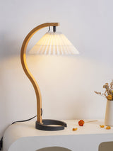 WoodFlow - Table Lamp with Natural Curves and Wooden Design