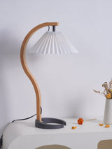 WoodFlow - Table Lamp with Natural Curves and Wooden Design