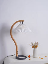 WoodFlow - Table Lamp with Natural Curves and Wooden Design