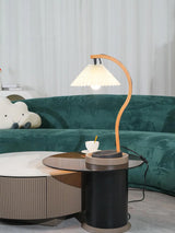 WoodFlow - Table Lamp with Natural Curves and Wooden Design