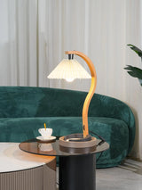 WoodFlow - Table Lamp with Natural Curves and Wooden Design