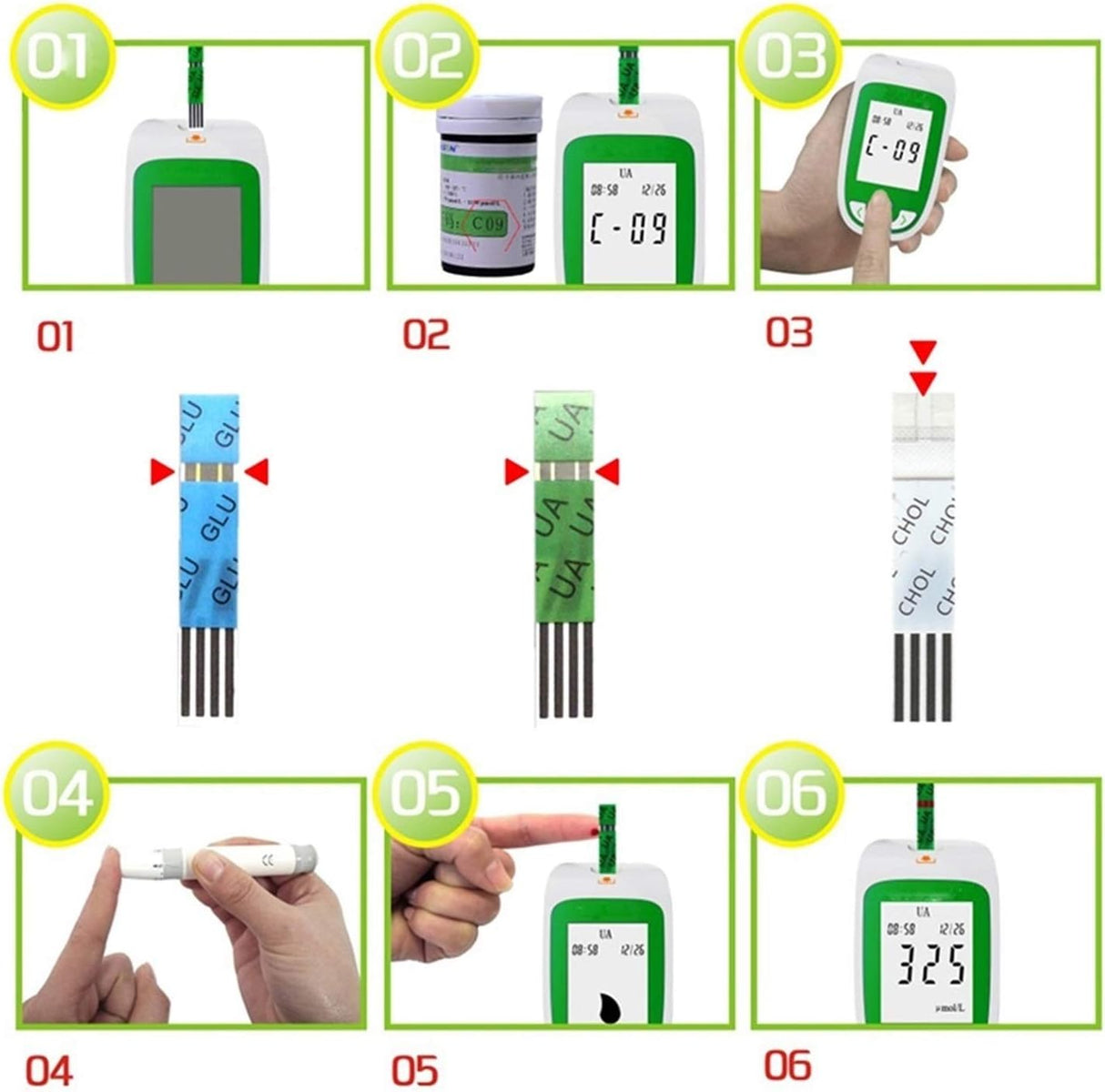 Cholesterol Monitor Kit Portable and Easy to Use at Home