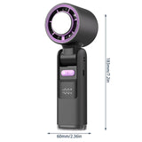 Cooliox Mini hand fan | 100 wind turbines & digital display | Foldable & USB load bar | 4000mAh battery