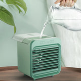 Coolivio Mini Aircooler | Portable 3-in-1 USB fan with air humidification & cooling function | 3 levels | 2500mAh battery | For office, travel & at home
