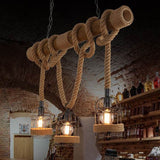 TimberGlow - Retro Wooden Ceiling Light