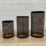 StylishFlame - 3-Piece Iron Candle Holders