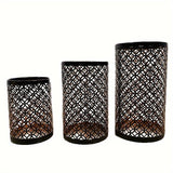 StylishFlame - 3-Piece Iron Candle Holders