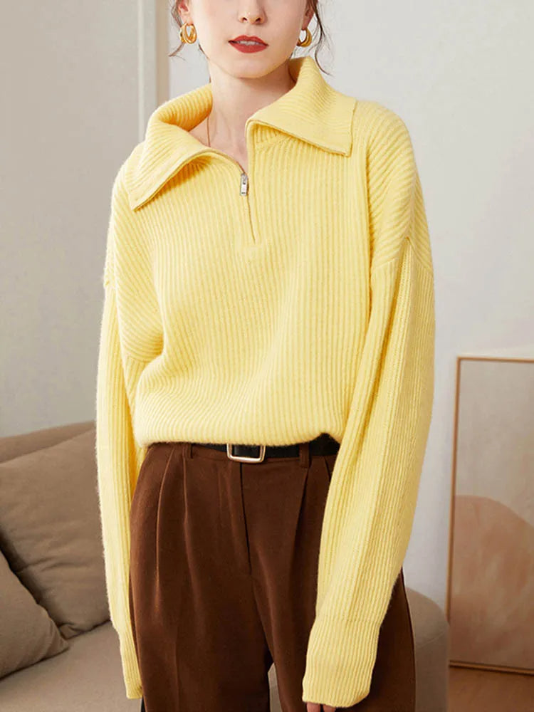 SilkBlend - Cashmere Zip Jumper