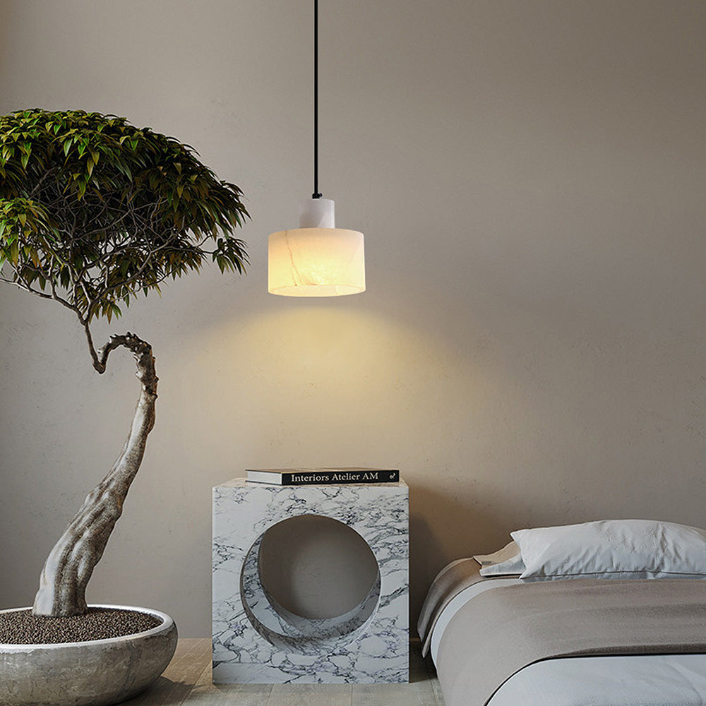ArcticLuxe – White Marble Hanging Lamp