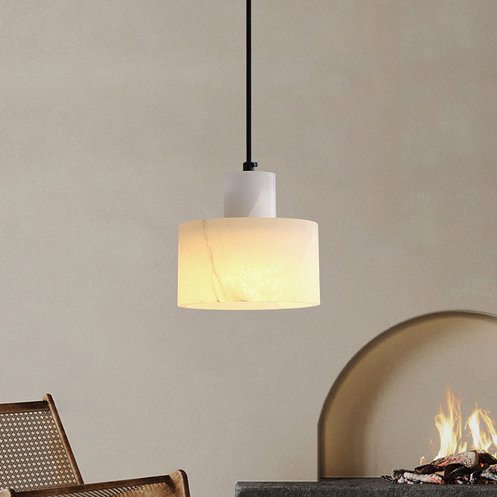 ArcticLuxe – White Marble Hanging Lamp