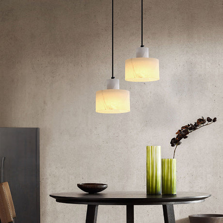 ArcticLuxe – White Marble Hanging Lamp