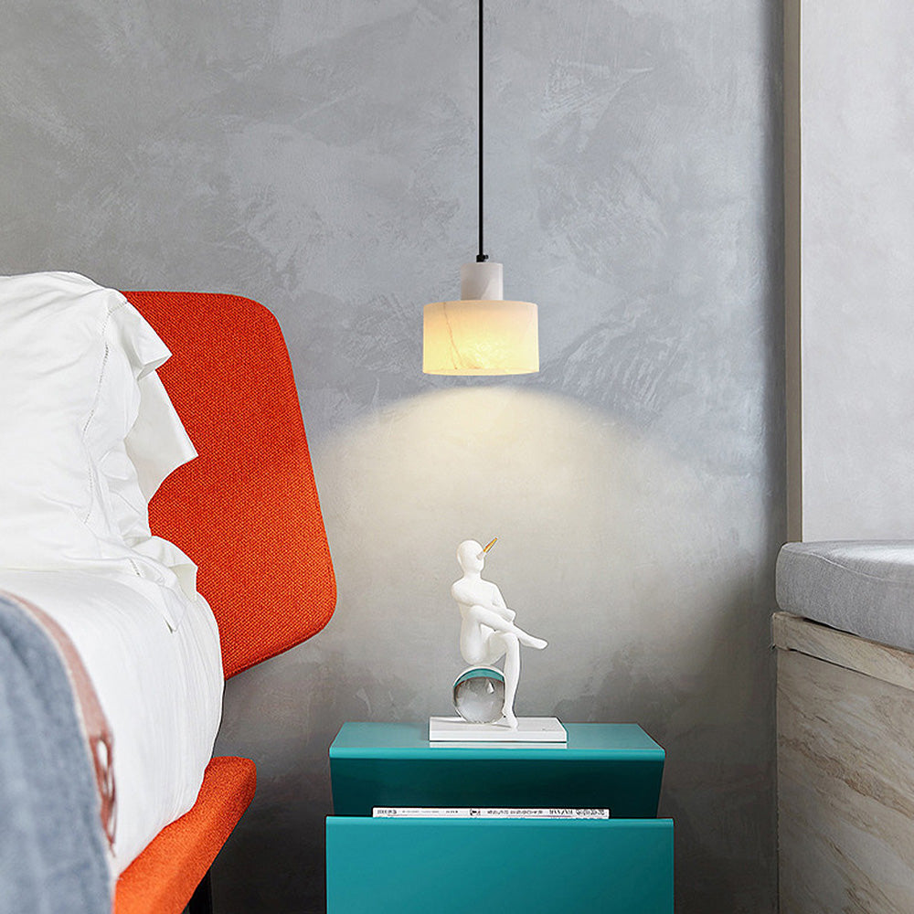 ArcticLuxe – White Marble Hanging Lamp
