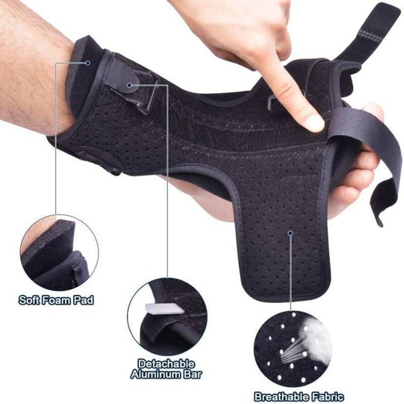 Adjustable Dorsal Night Splint with Plantar Drop Orthotic Brace for Heel Pain Relief
