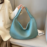Women's Woven Handbag Black One Size Durable