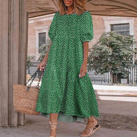 Women's Polyester Summer Midi Dress