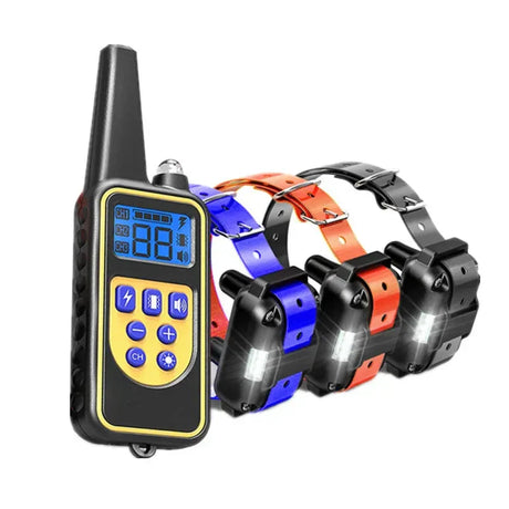 Waterproof Electric Dog Collar with Remote Control – Rechargeable, Adjustable for All Sizes, Humane Training Options