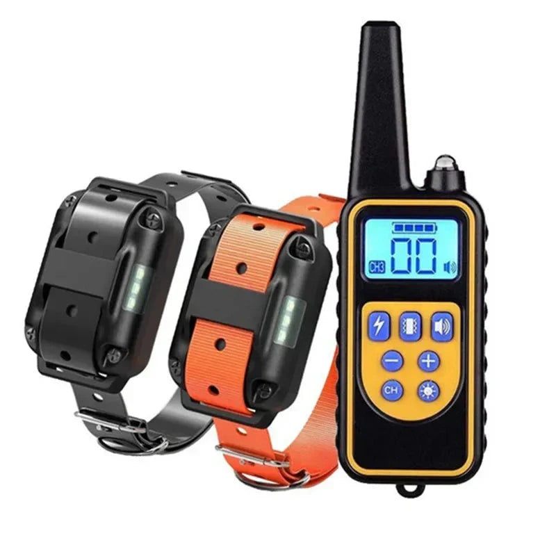 Waterproof Electric Dog Collar with Remote Control – Rechargeable, Adjustable for All Sizes, Humane Training Options