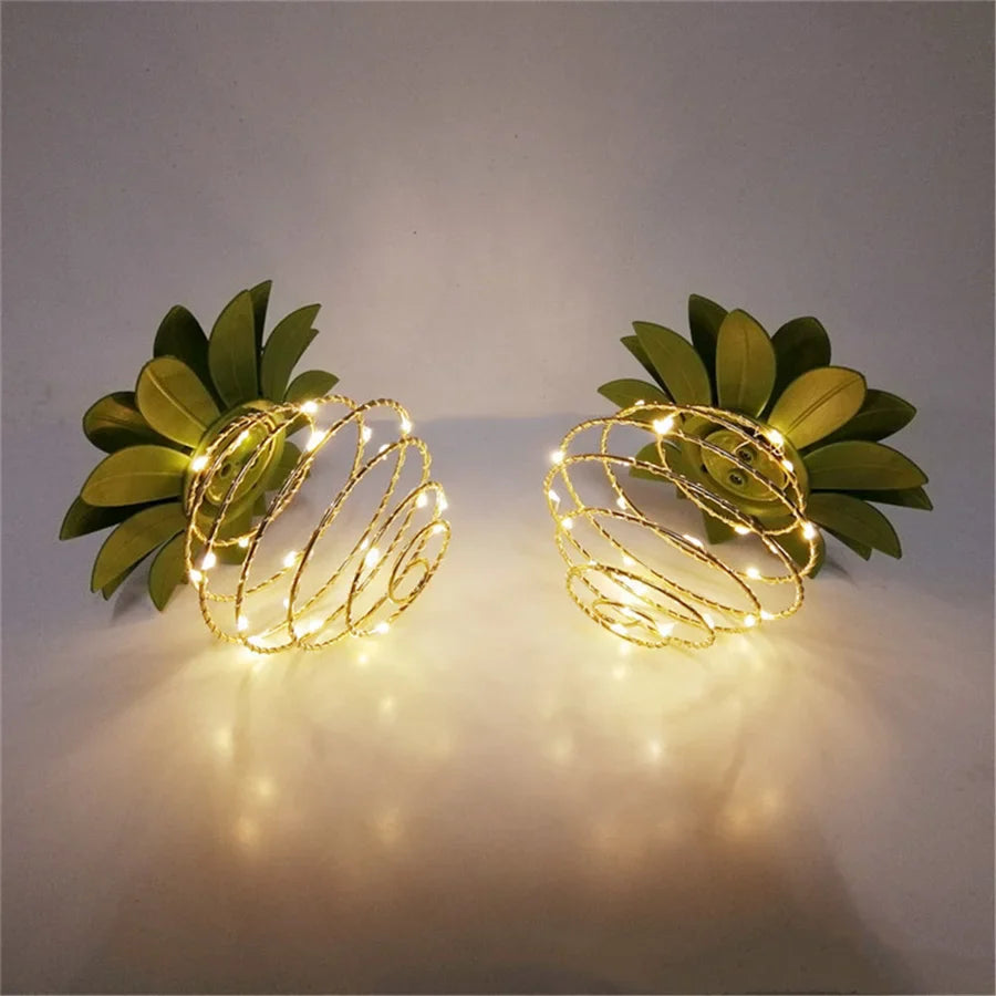 Solar Garden Lights - Waterproof Pineapple Design Outdoor Lamp with Intelligent Control