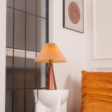 AntiqueRadiance – Elegant Wood and Metal Table Lamp