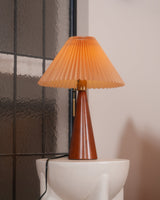 AntiqueRadiance – Elegant Wood and Metal Table Lamp