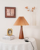 AntiqueRadiance – Elegant Wood and Metal Table Lamp
