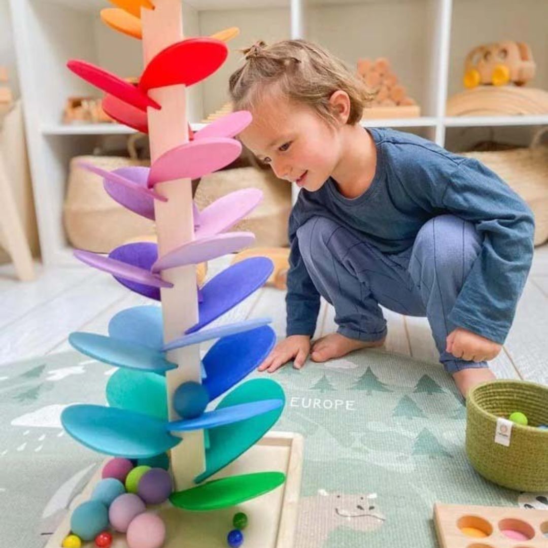 Rainbow Sound Tower for Sensory Play and Interaction
