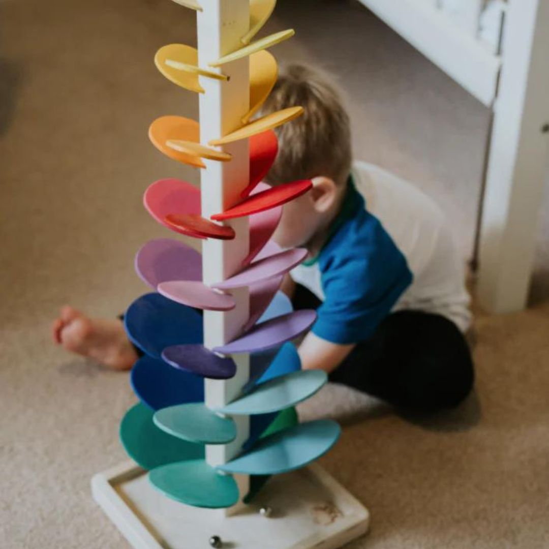 Rainbow Sound Tower for Sensory Play and Interaction