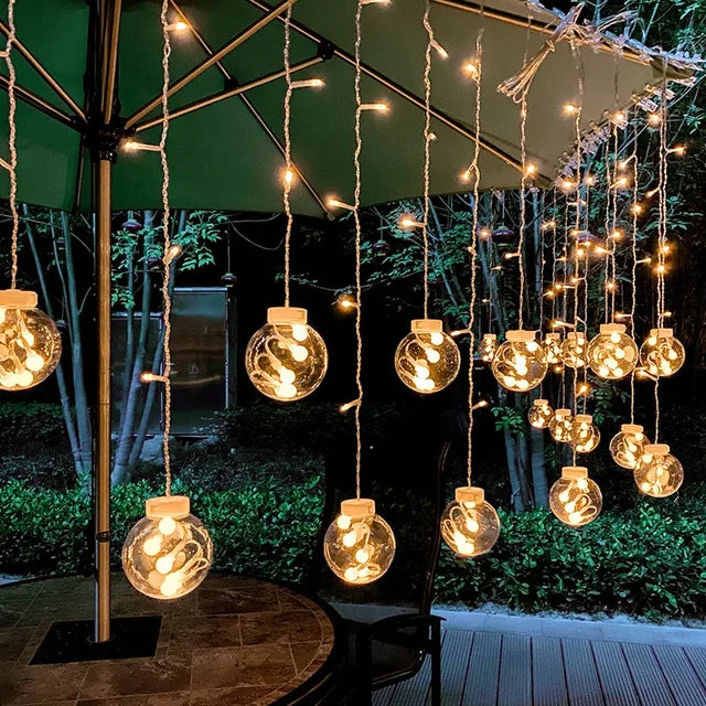 Waterproof LED Outdoor Fairy Lights – 3.5m Twinkle String Lights for Garden, Patio, or Balcony Decor