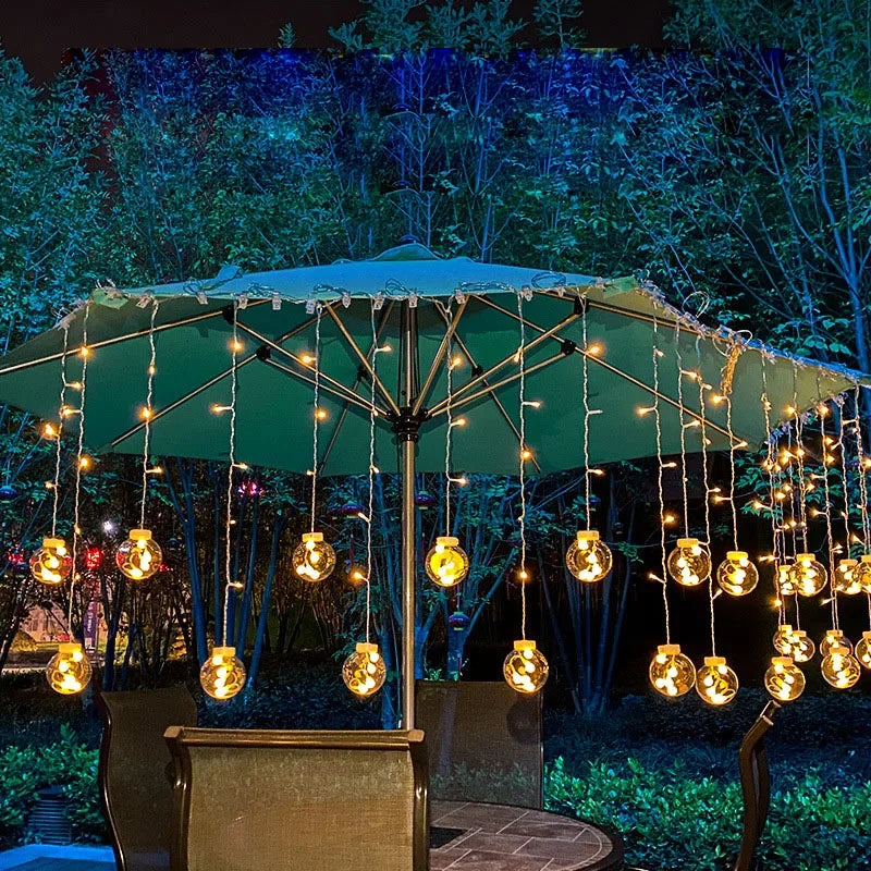 Waterproof LED Outdoor Fairy Lights – 3.5m Twinkle String Lights for Garden, Patio, or Balcony Decor