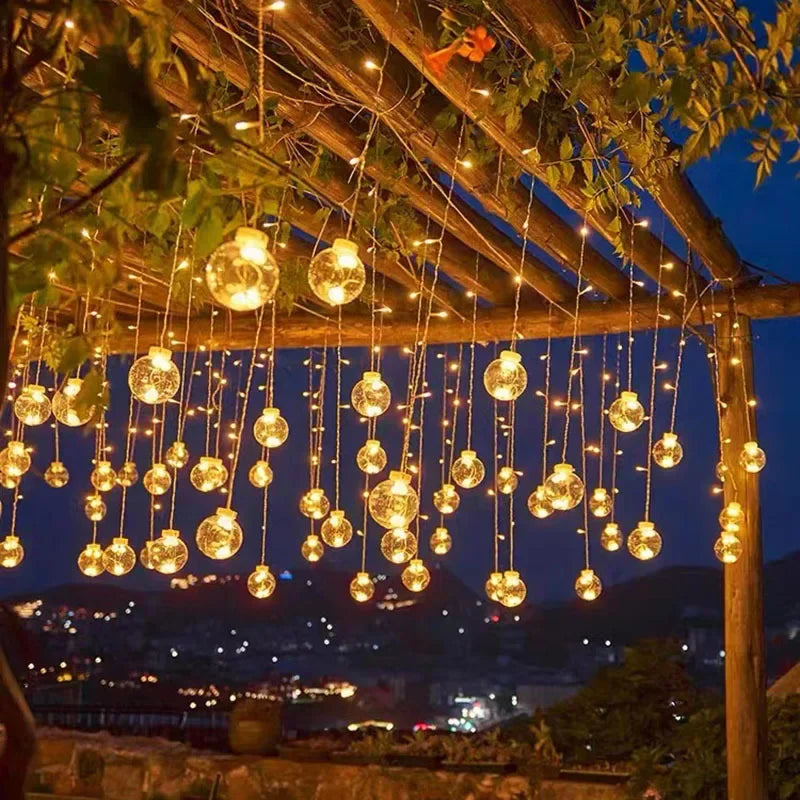 Waterproof LED Outdoor Fairy Lights – 3.5m Twinkle String Lights for Garden, Patio, or Balcony Decor